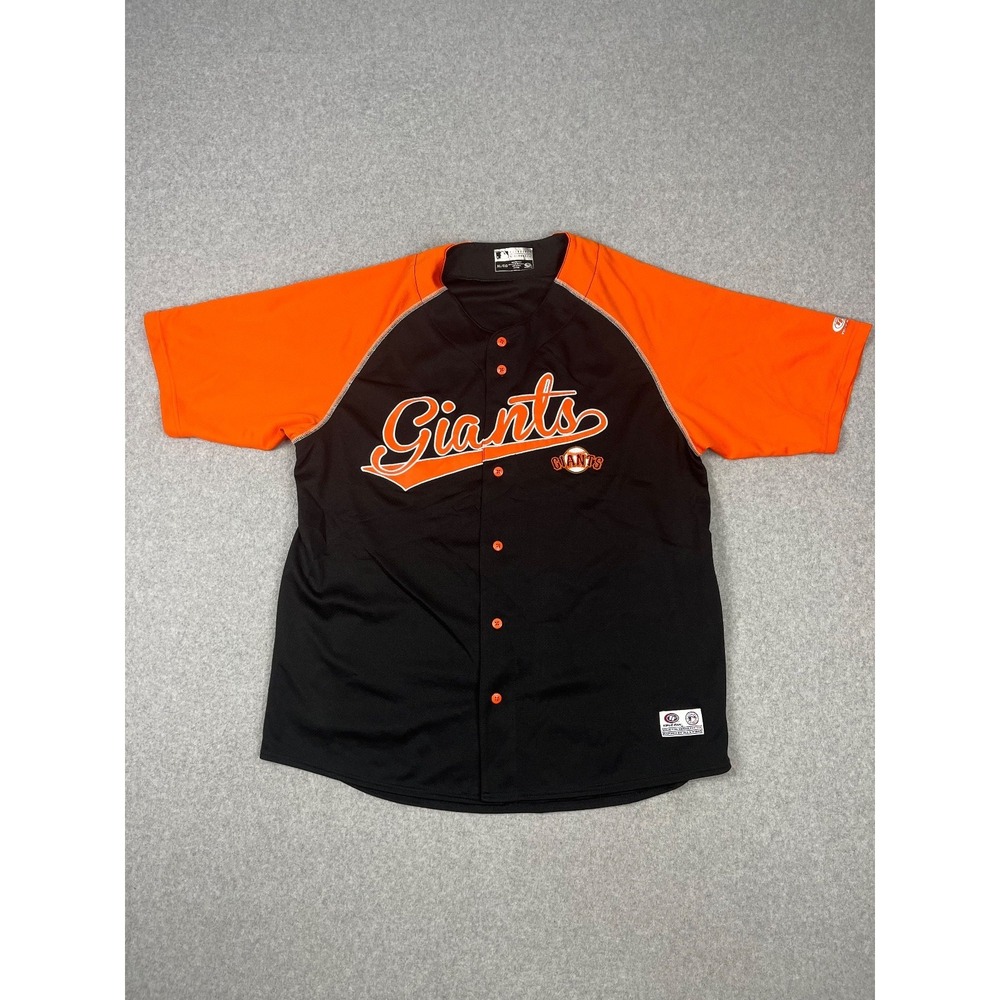 San Francisco Giants Baseball Jersey Mens XL Black Orange MLB‎ True Fan